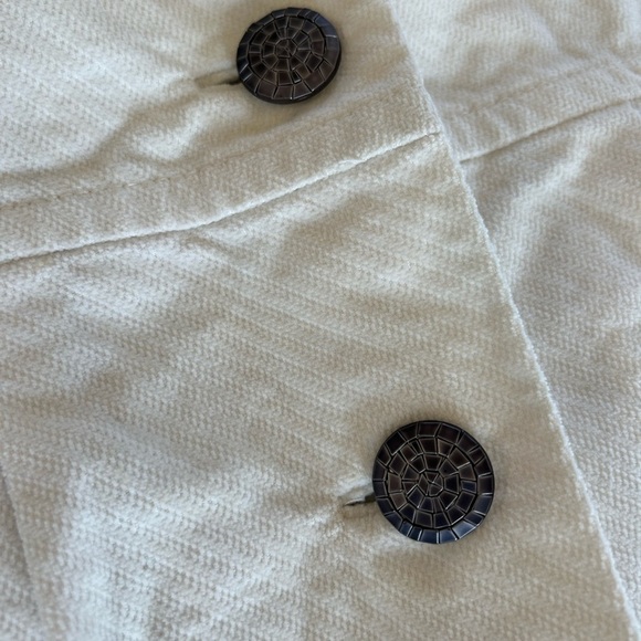 Elevenses for Anthropologie | Women’s winter white brushed cotton coat, size 6 - Picture 6 of 10